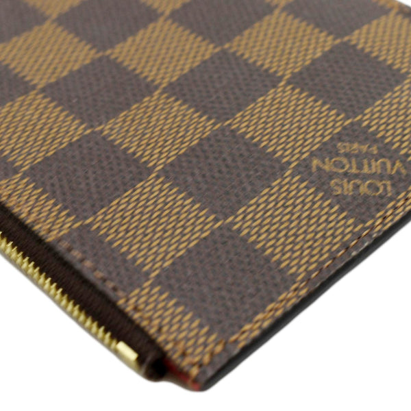 LOUIS VUITTON Felicie Zippered Damier Ebene Insert Pouch Brown