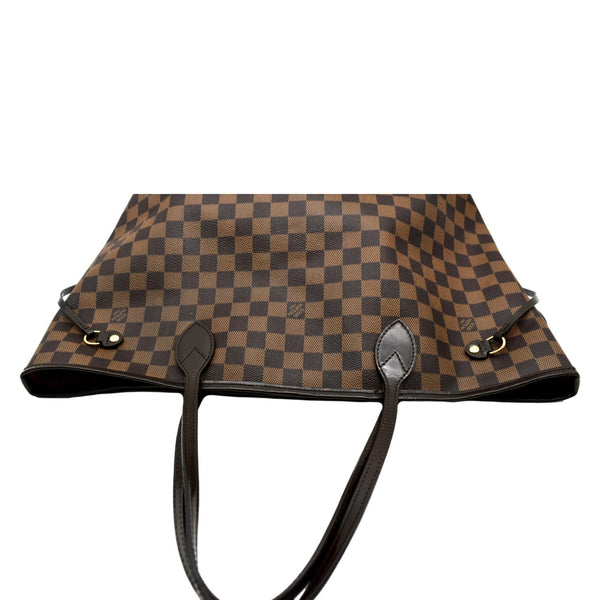 LOUIS VUITTON Neverfull MM Damier Ebene Tote Bag Brown