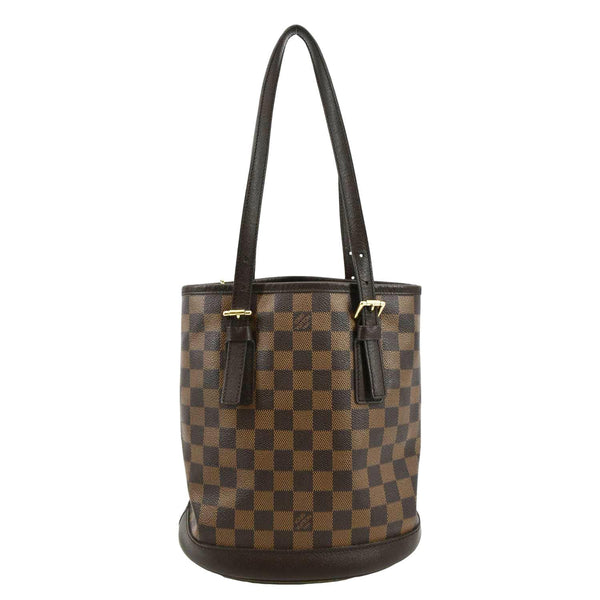 LOUIS VUITTON Marais Bucket Damier Ebene Shoulder Bag Brown