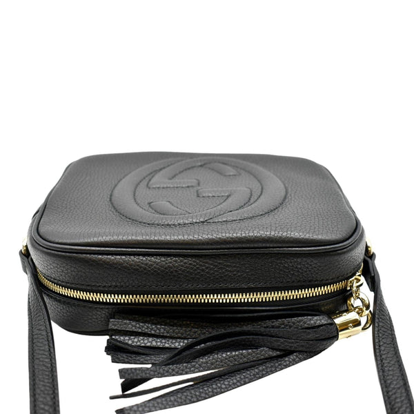 GUCCI  Soho Disco Leather Crossbody Bag Black 308364