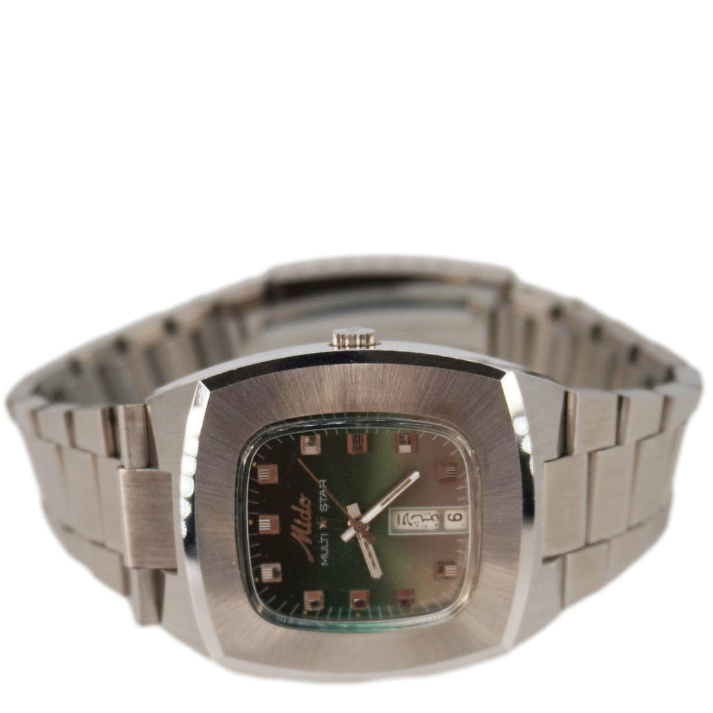 MIDO Rare 1849 Men's Stainless Steel Swiss Automatic Watch Green Dial
