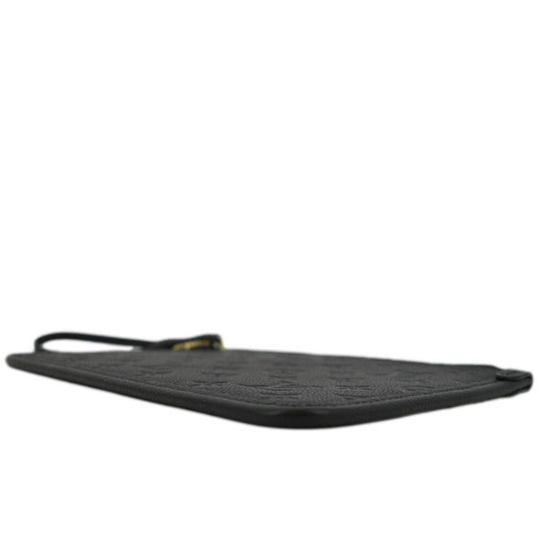 LOUIS VUITTON Neverfull Empreinte Monogram Pochette Wristlet Pouch Black