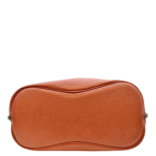 HERMES Togo So Kelly Leather Shoulder Bag Orange