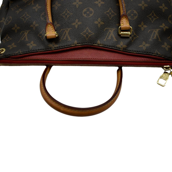 LOUIS VUITTON Pallas MM Monogram Canvas Shoulder Bag Brown