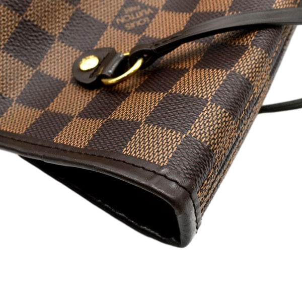 LOUIS VUITTON Neverfull MM Damier Ebene Tote Bag Brown