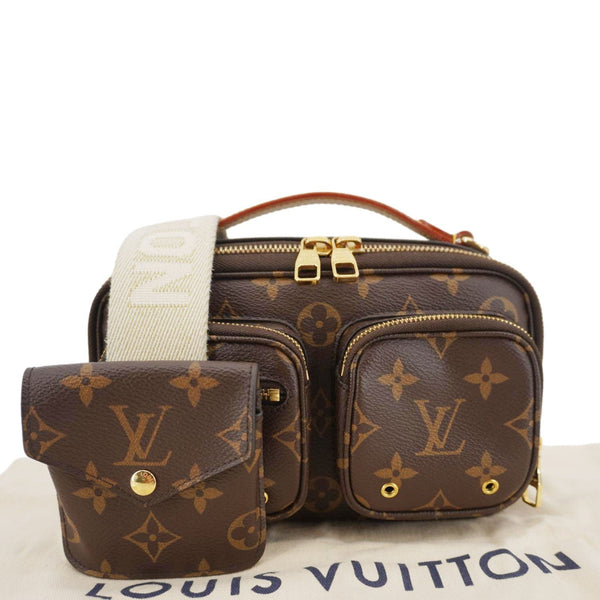 Louis Vuitton Utility Monogram Crossbody Bag Brown - Front View
