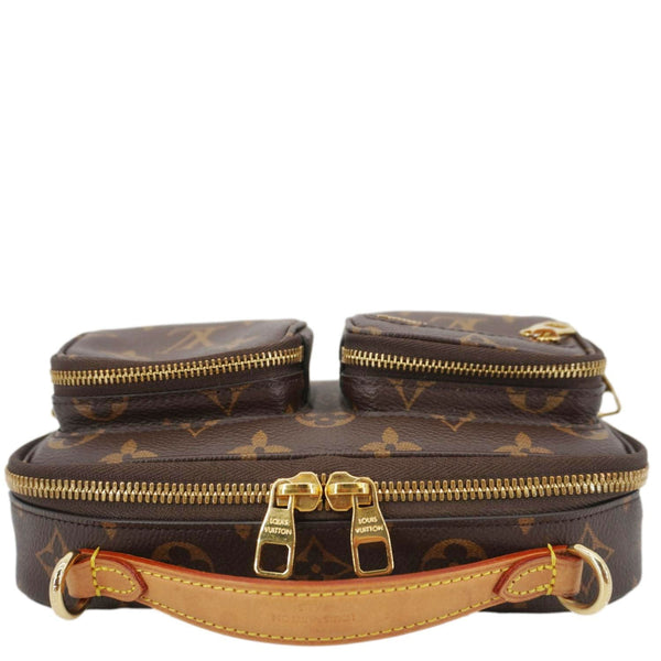 Louis Vuitton Utility Monogram Crossbody Bag Brown - Top Handle View