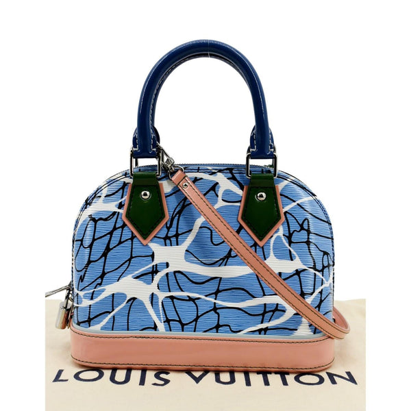 Louis Vuitton Alma BB Aqua Epi Leather Crossbody Bag