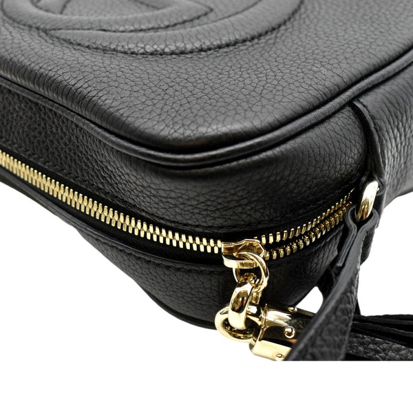 GUCCI  Soho Disco Leather Crossbody Bag Black 308364