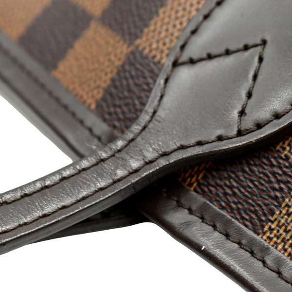 LOUIS VUITTON Neverfull MM Damier Ebene Tote Bag Brown