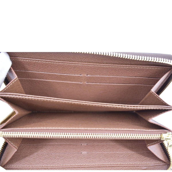 LOUIS VUITTON Monogram Canvas Zippy Wallet Brown