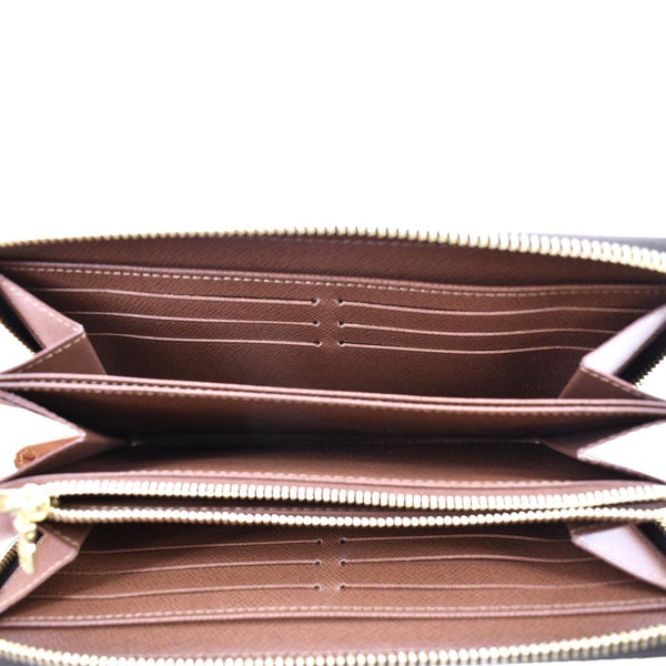 LOUIS VUITTON Zip Around Monogram Canvas Wallet Brown