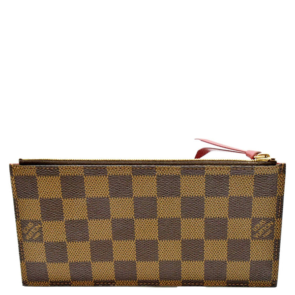LOUIS VUITTON Felicie Zippered Damier Ebene Insert Pouch Brown