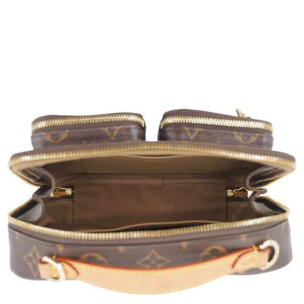 Louis Vuitton Utility Monogram Crossbody Bag Brown - Interior Pocket View