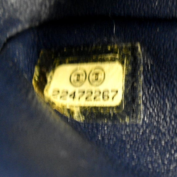 CHANEL Classic Jumbo Double Flap Quilted Caviar Leather Shoulder Bag Blue