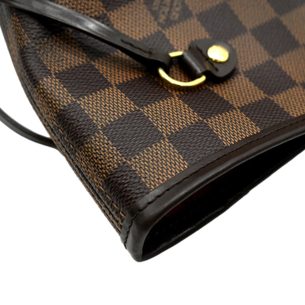 LOUIS VUITTON Neverfull MM Damier Ebene Tote Bag Brown