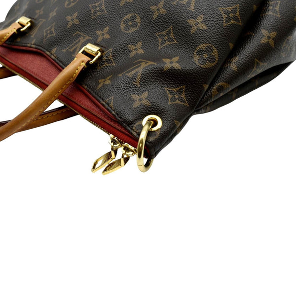 LOUIS VUITTON Pallas MM Monogram Canvas Shoulder Bag Brown