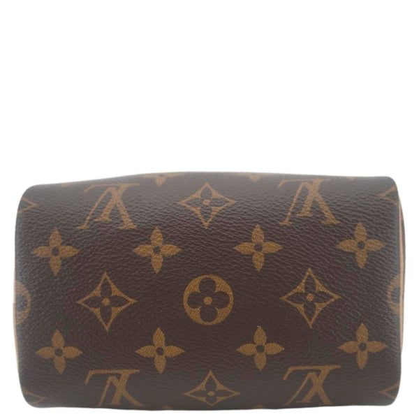 LOUIS VUITTON Nano Speedy Bandouliere Monogram Canvas Crossbody Bag Brown