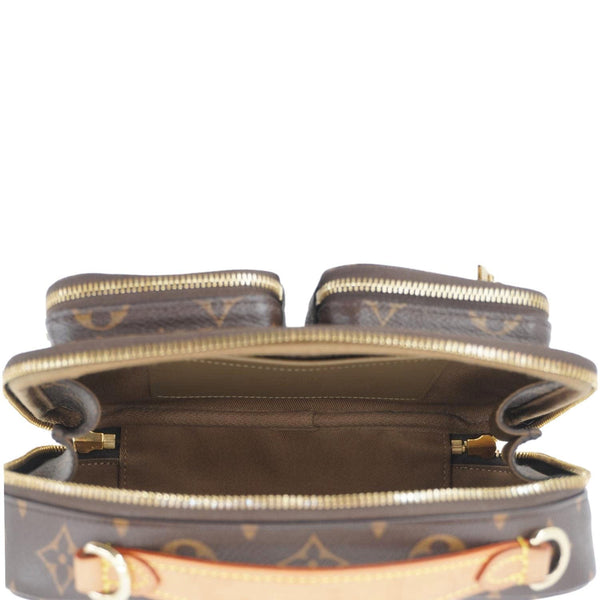 Louis Vuitton Utility Monogram Crossbody Bag Brown - Open Bag View