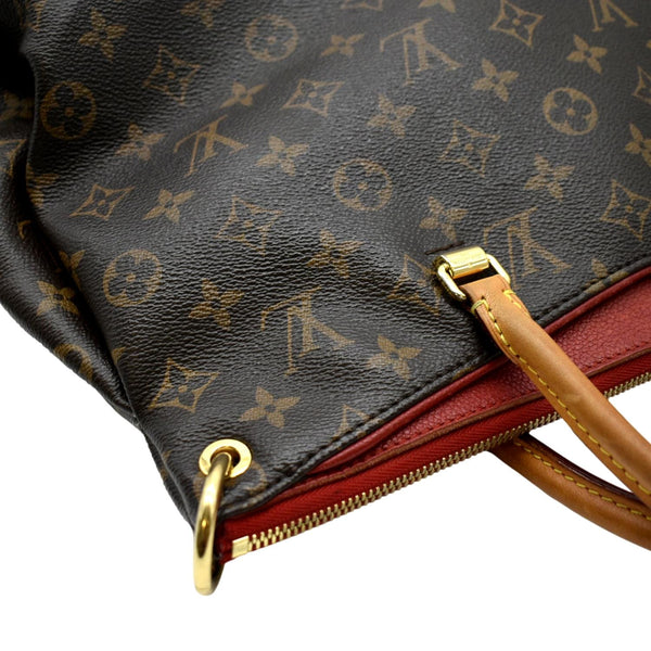 LOUIS VUITTON Pallas MM Monogram Canvas Shoulder Bag Brown