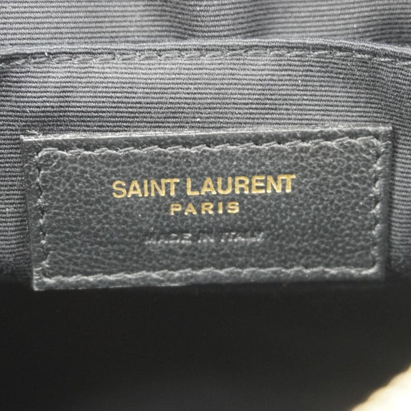 Yves Saint Laurent Lou Grained Leather Camera Crossbody Bag - Branding & Label Close-up