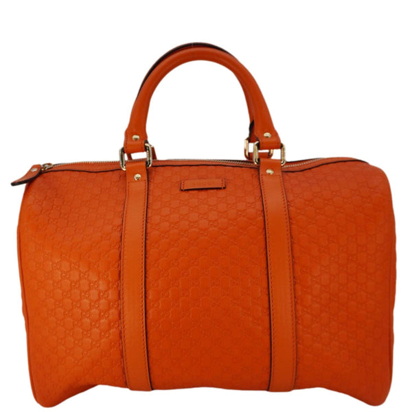 GUCCI GG Microguccissima Boston Travel Bag Orange 449646