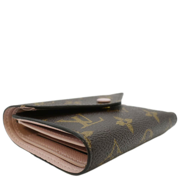 LOUIS VUITTON Victorine Monogram Canvas Wallet Rose Ballerine