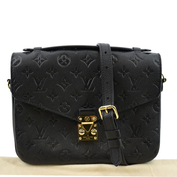 LOUIS VUITTON Metis Pochette Empreinte Leather Crossbody Bag Black
