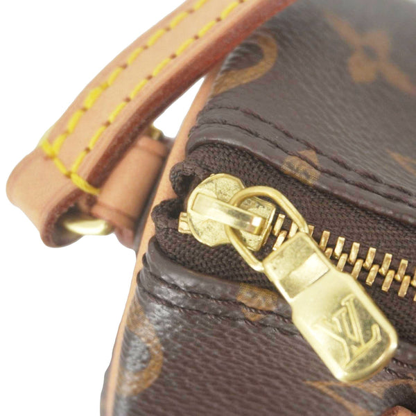 LOUIS VUITTON Nano Speedy Bandouliere Monogram Canvas Crossbody Bag Brown