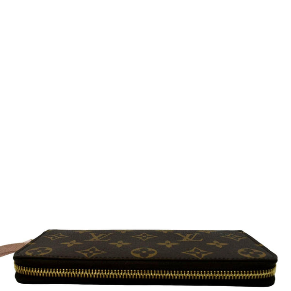 LOUIS VUITTON Clemence Monogram Canvas Zippy Wallet Brown