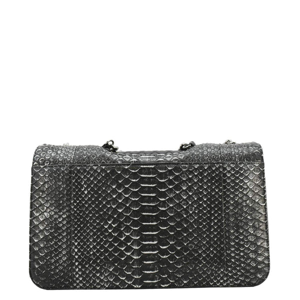 CHANEL Perfect Edge Large Flap Snakeskin Shoulder Bag Black