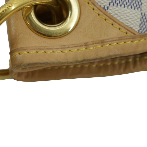 LOUIS VUITTON Galliera PM Damier Azur Shoulder Hobo Bag White