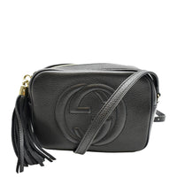 GUCCI  Soho Disco Leather Crossbody Bag Black 308364