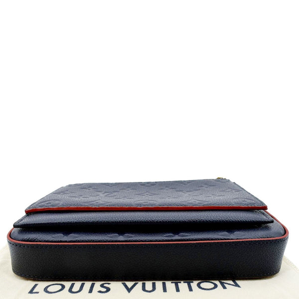 LOUIS VUITTON Felicie Monogram Empreinte Pochette Crossbody Bag Blue