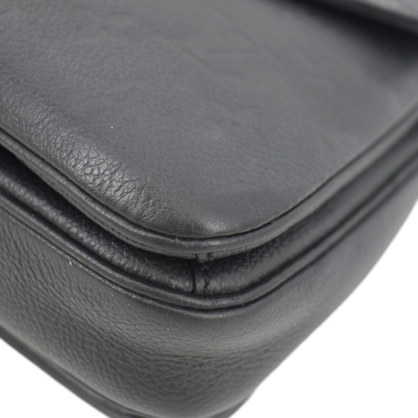LOUIS VUITTON Metis Pochette Empreinte Leather Crossbody Bag Black