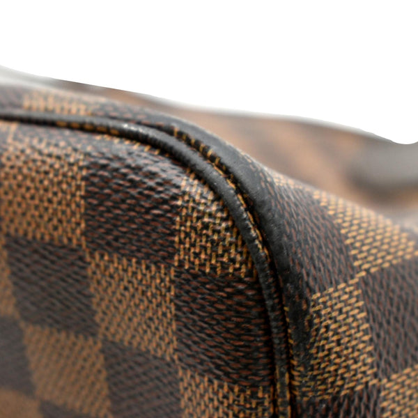 LOUIS VUITTON Neverfull MM Damier Ebene Tote Bag Brown