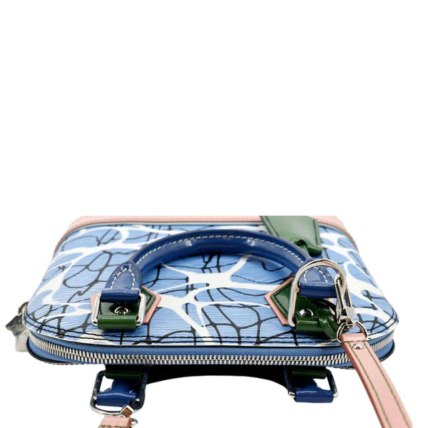 Louis Vuitton Alma BB Aqua Epi Leather Crossbody Bag - Top