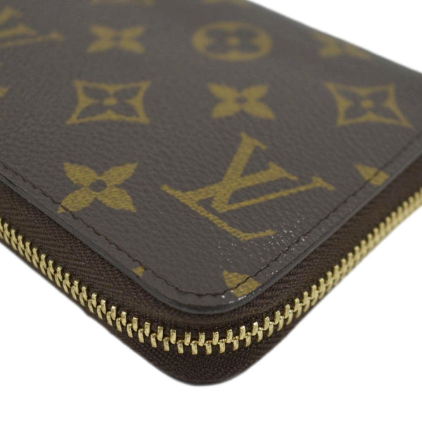 LOUIS VUITTON Monogram Canvas Zippy Wallet Brown