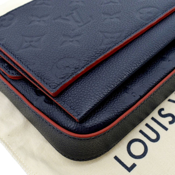 LOUIS VUITTON Felicie Monogram Empreinte Pochette Crossbody Bag Blue