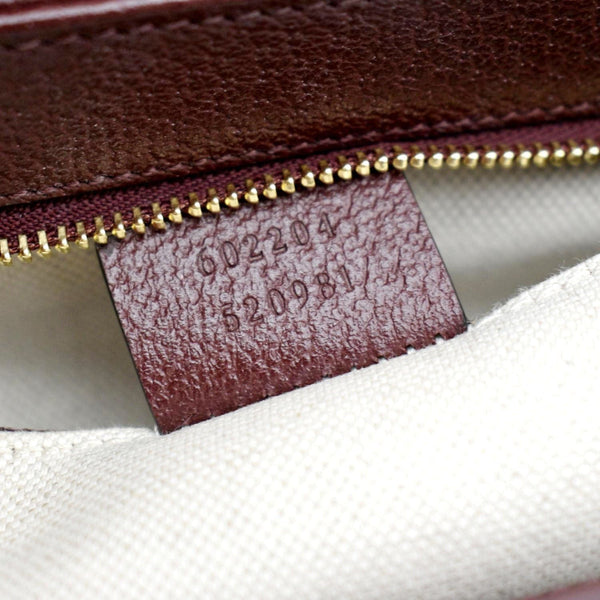GUCCI Horsebit 1955 GG Supreme Canvas Shoulder Bag Burgundy 602204