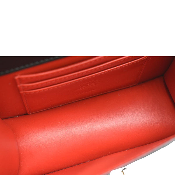 CHRISTIAN LOUBOUTIN Elisa Leather Top Handle Satchel Bag Black