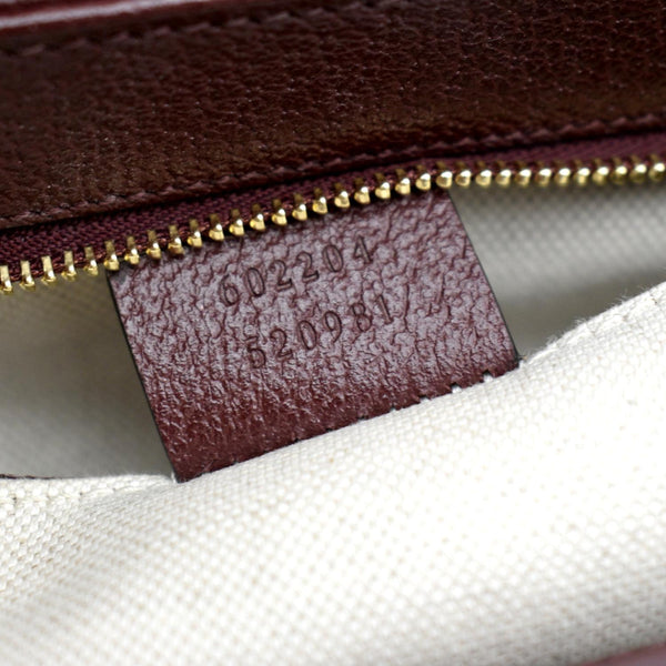 GUCCI Horsebit 1955 GG Supreme Canvas Shoulder Bag Burgundy 602204