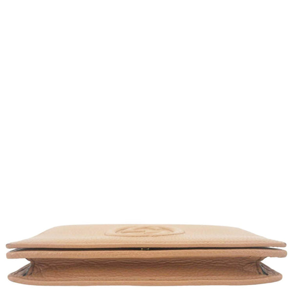 GUCCI Soho Leather Wallet On Chain Crossbody Bag Brown 598211