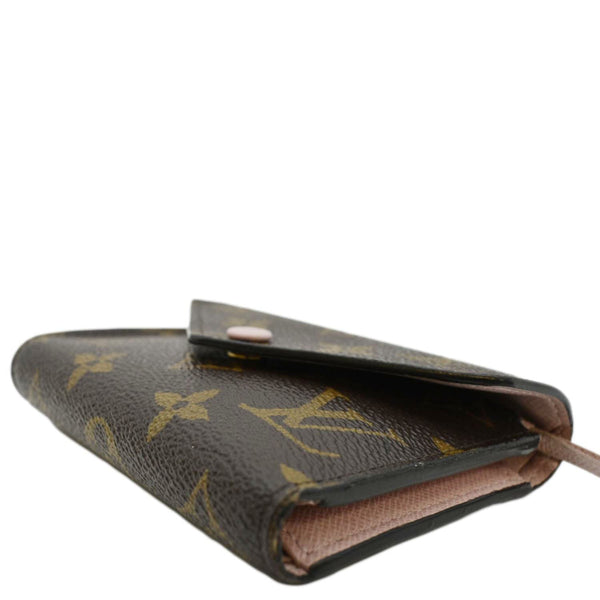 LOUIS VUITTON Victorine Monogram Canvas Wallet Rose Ballerine