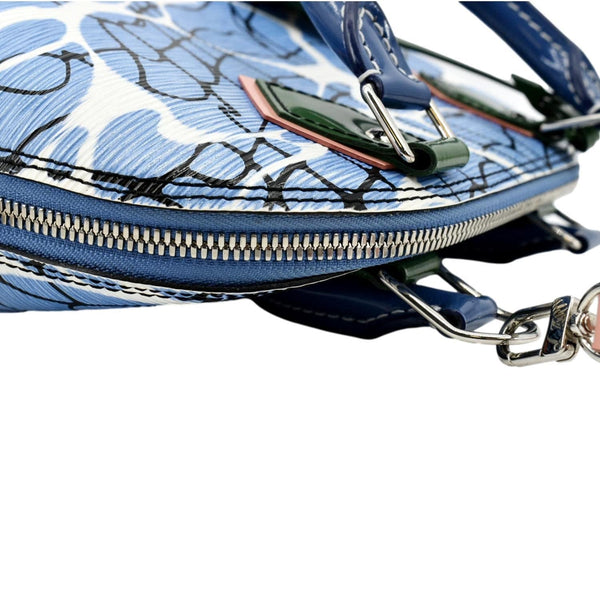 Louis Vuitton Alma BB Aqua Epi Leather Crossbody Bag - Top Right