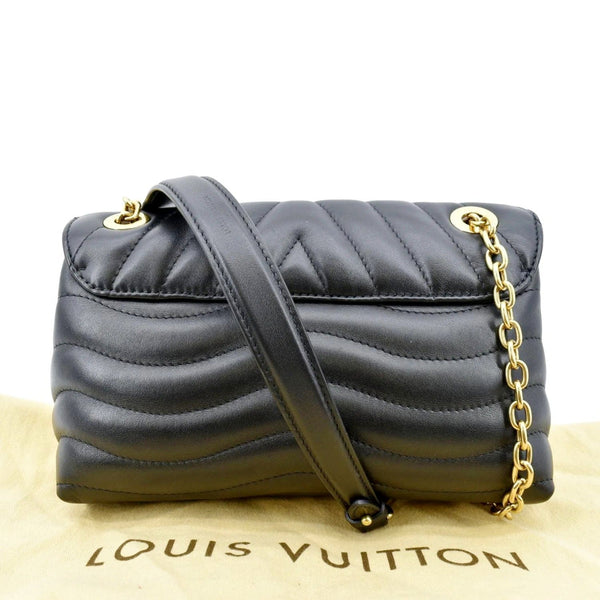 LOUIS VUITTON New Wave Chain Leather Crossbody Bag Black