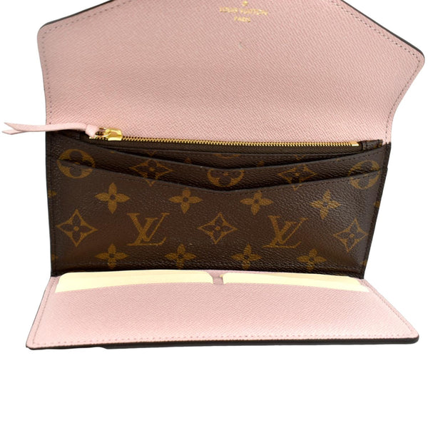 LOUIS VUITTON Josephine Monogram Canvas Wallet Rose Ballerine