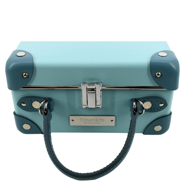 TIFFANY & CO Globe Trotter Leather Trunk Shoulder Bag Blue