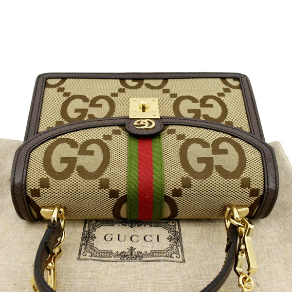 Gucci Ophidia Small GG Canvas Tote Shoulder Bag Beige Color