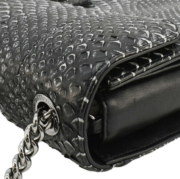 CHANEL Perfect Edge Large Flap Snakeskin Shoulder Bag Black